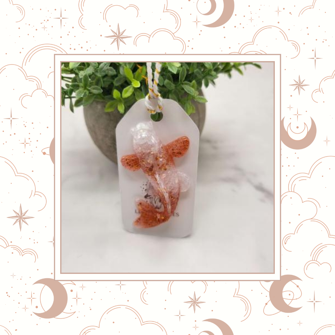 Diamond Painting Cover Minder - White and Orange Koi - Made to Order