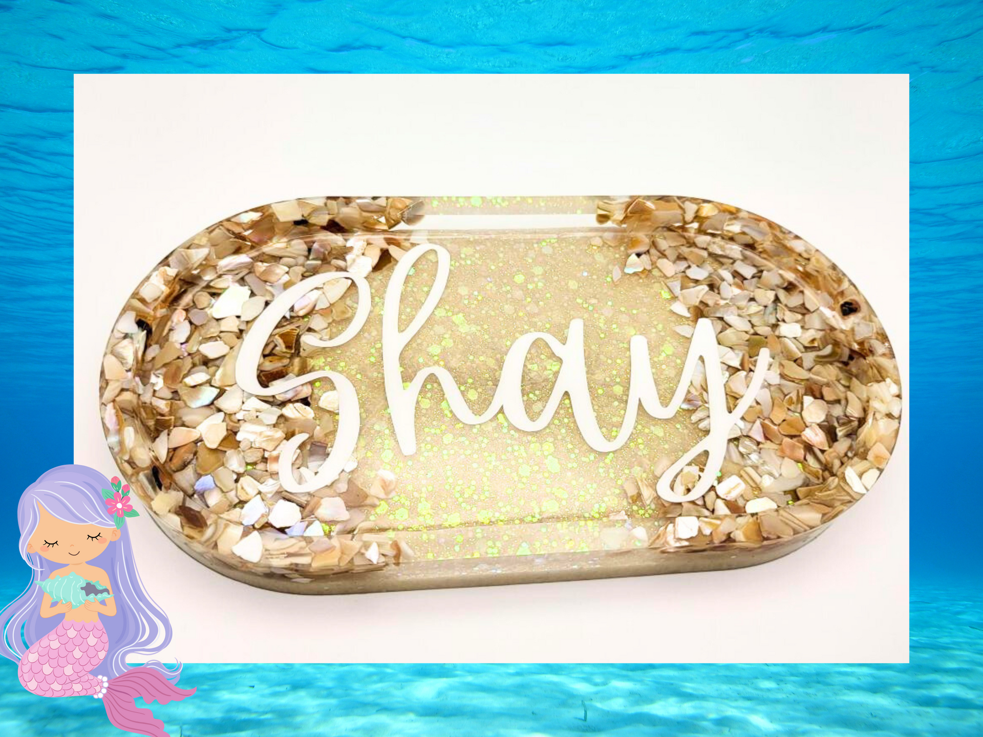Margaritas Glitter Trinket Tray, Tray for Jewelry, Tray for