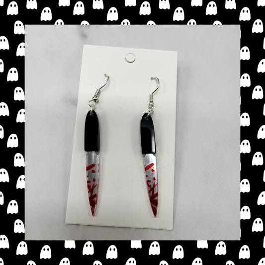Slasher Daggers Earrings For Halloween, Spooky Season